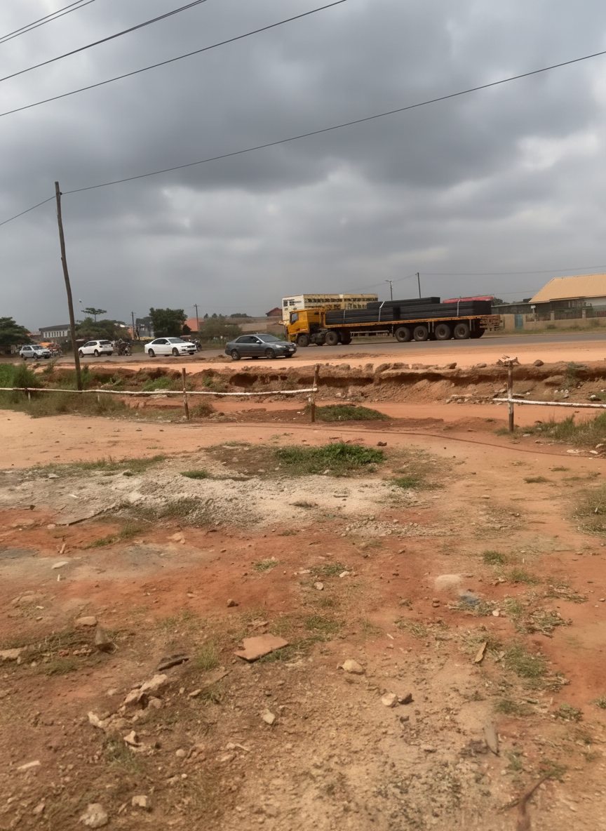 Prime Roadside Commercial Land For Sale at Tema Community 25
