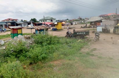 3 Plots of Roadside Land For Sale at Adjen Kotoku