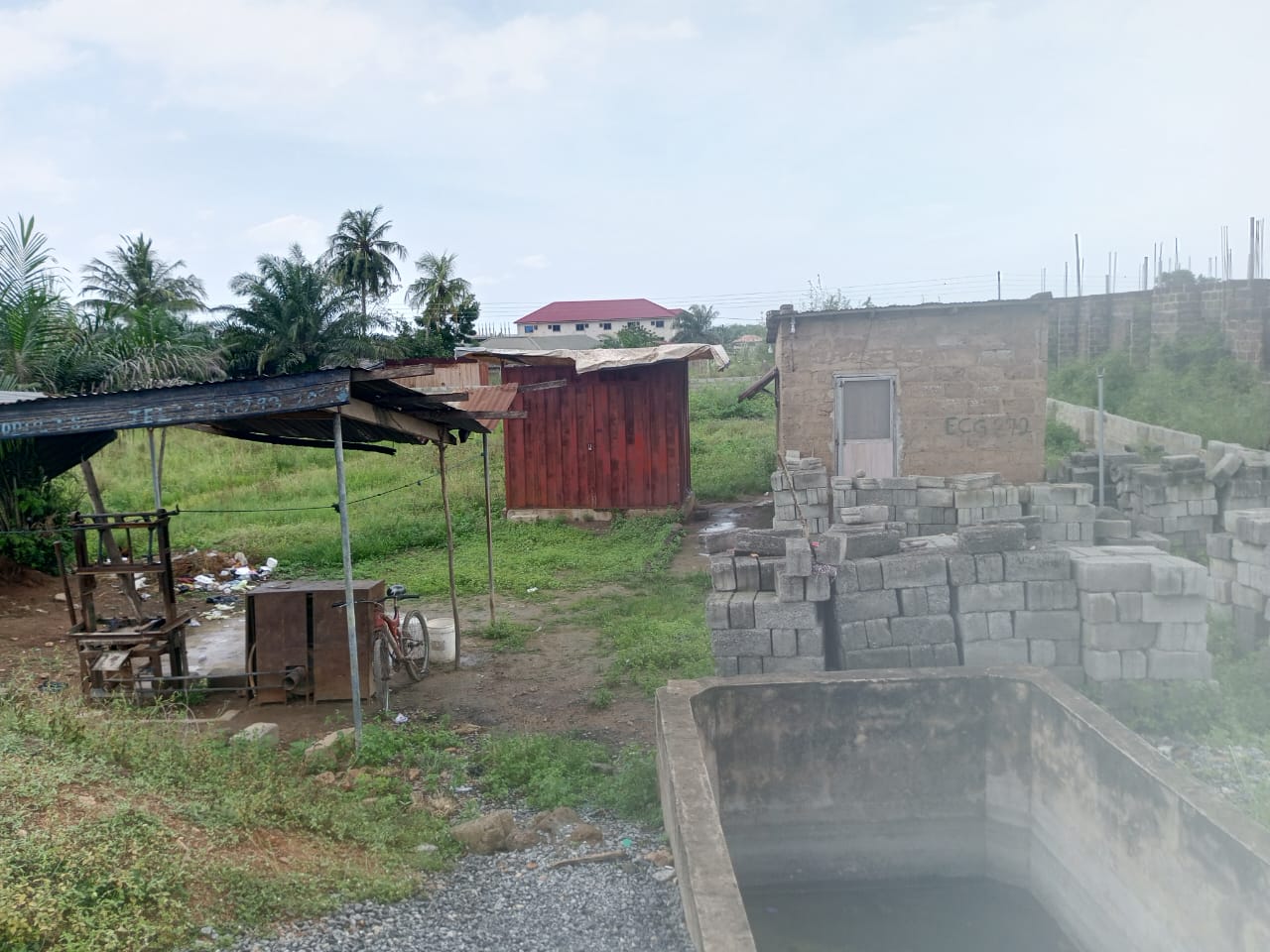 3 Plots of Roadside Land For Sale at Adjen Kotoku