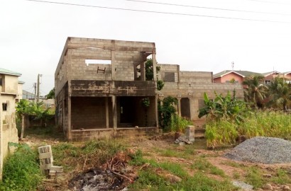 5 BEDROOM UNCOMPLETED EXECUTIVE HOUSE FOR SALE AT APLAKU