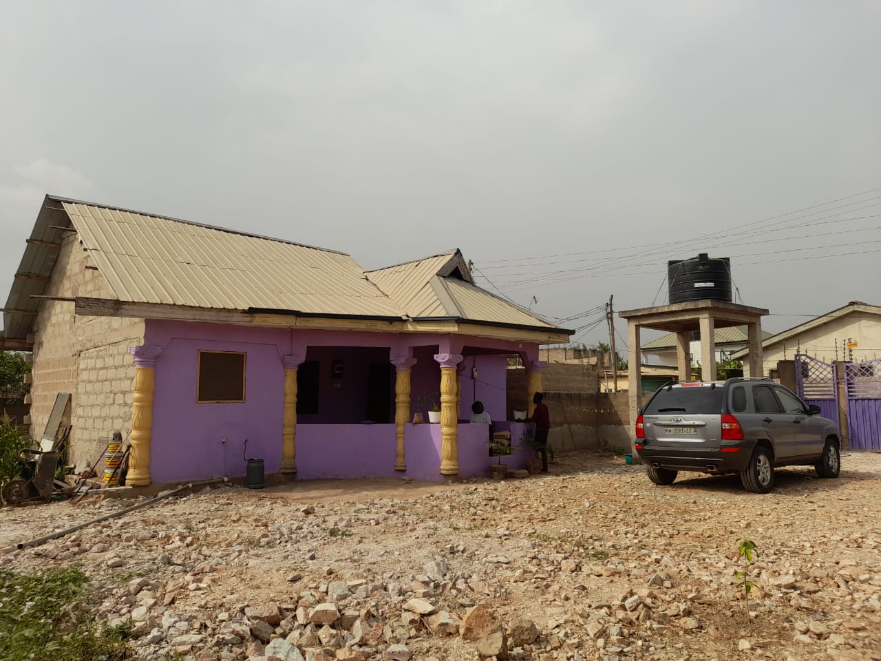 A plot of Land With Two Bedrooms House for Sale At Olebu off Ablekuma Pokuase Road