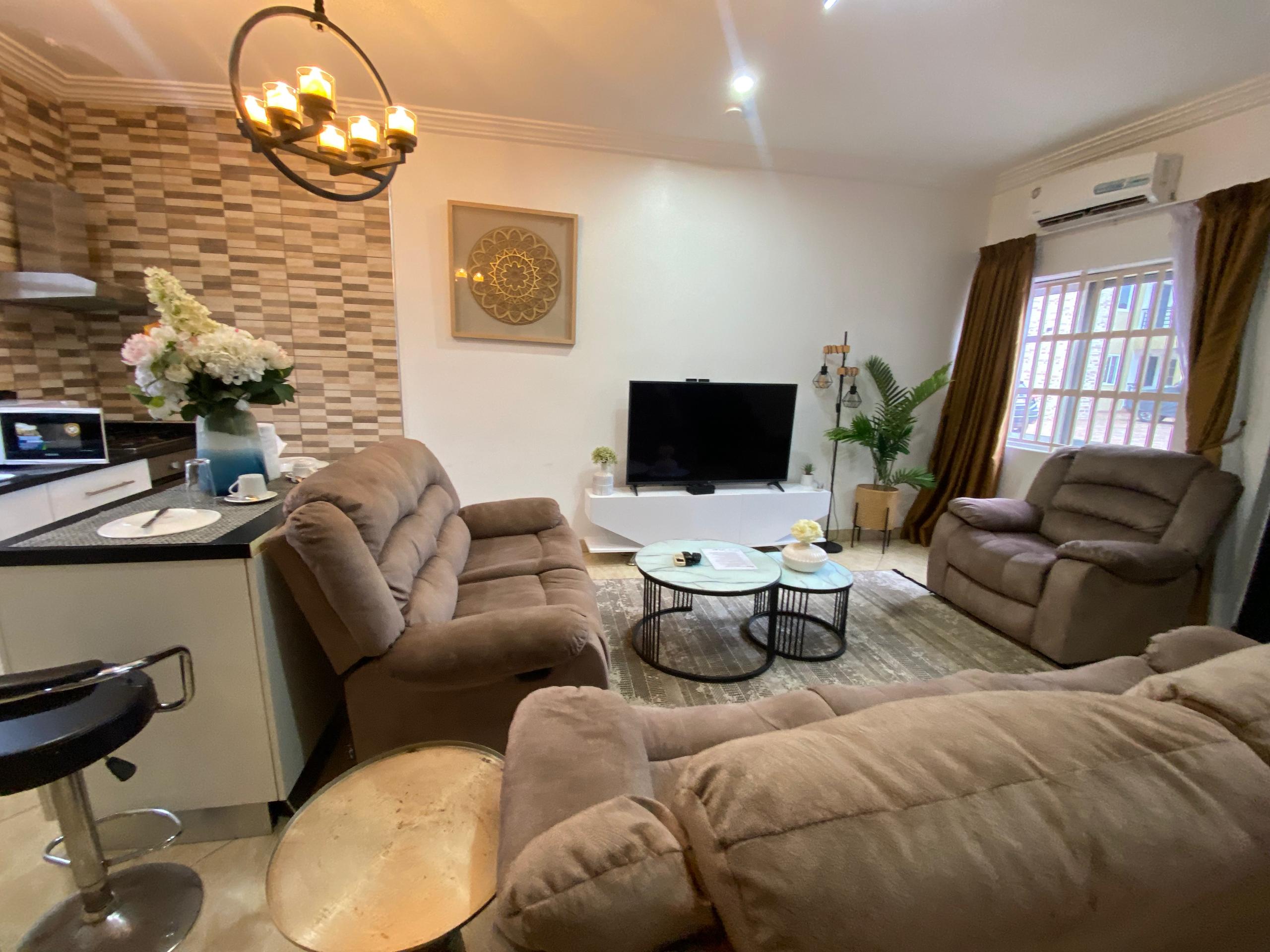 Fully Furnished One (1) Bedroom Apartment For Rent at Spintex