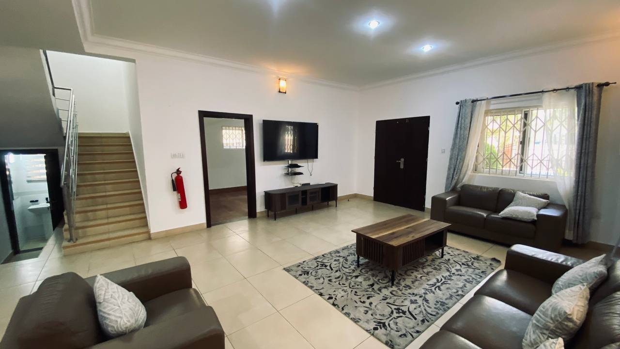 Five (5) Bedroom Fully Furnished Townhouse with Boys' Quarters For Rent in a Gated Community at Cantonments