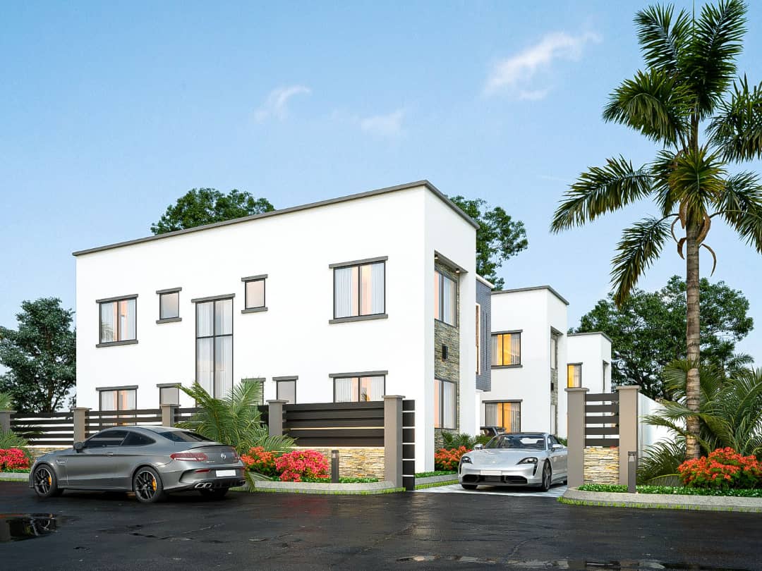 Four 4-bedroom Townhomes for Sale at Lashibi