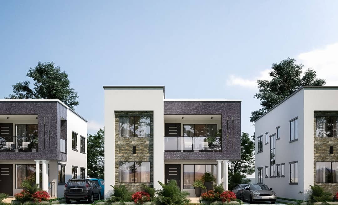 Four 4-bedroom Townhomes for Sale at Lashibi