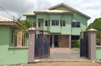 Four (4) Bedroom House with Boys Quarters For Sale at Pokuase Afiaman