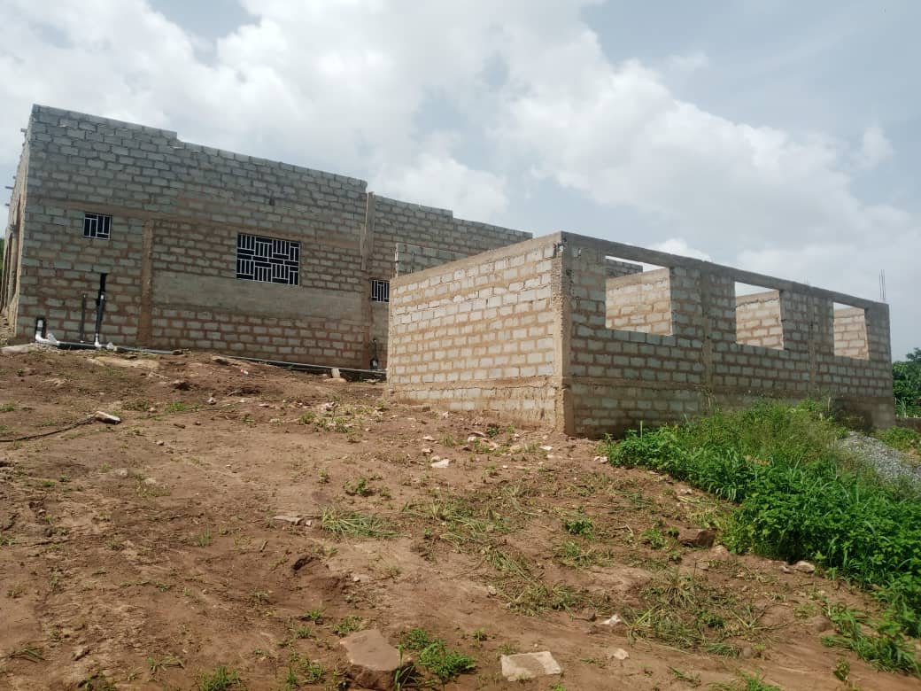 Four (4) Bedroom Uncompleted House on 4 Plots of Land For Sale at Pokuase Dedema