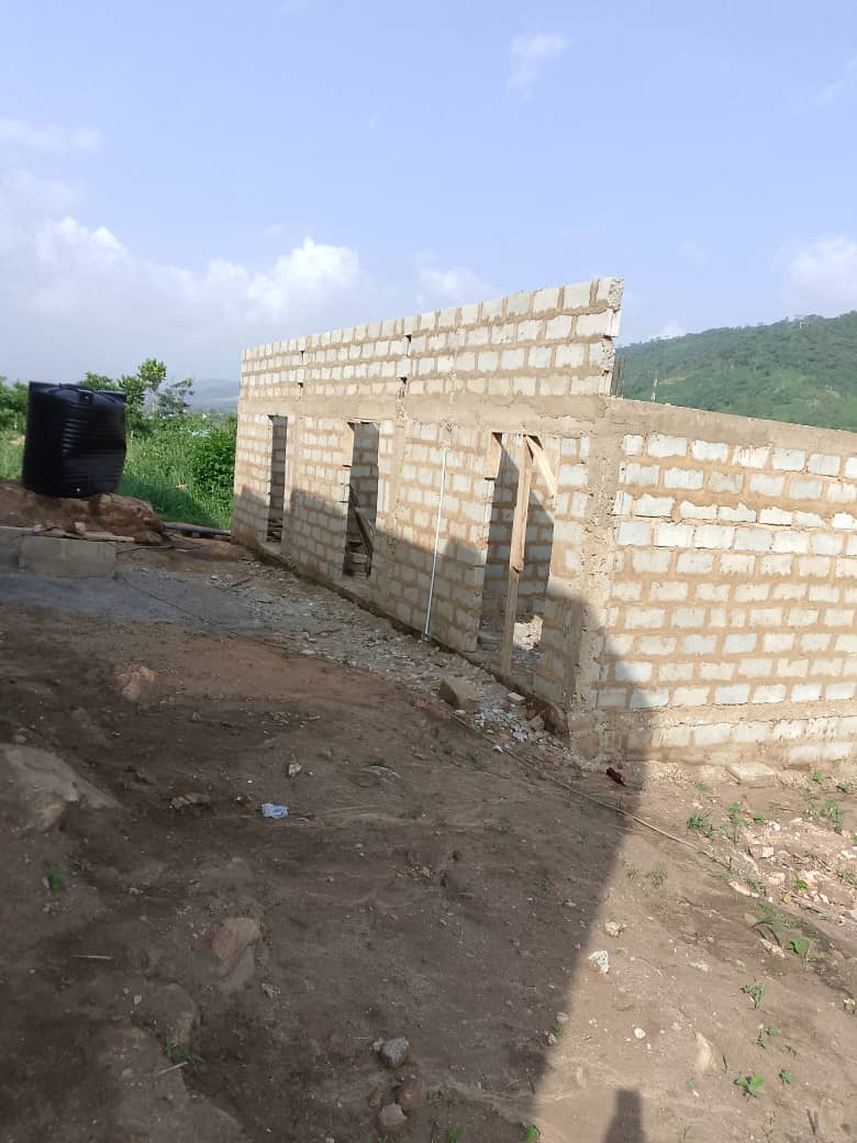 Four (4) Bedroom Uncompleted House on 4 Plots of Land For Sale at Pokuase Dedema