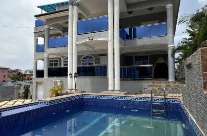 Fully Furnished Four (4) Bedroom House with Swimming Pool For Rent at Bortianor - Kokrobite