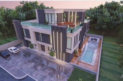 Uncompleted Five (5) Bedroom House with a Penthouse For Sale at Kasoa American Down