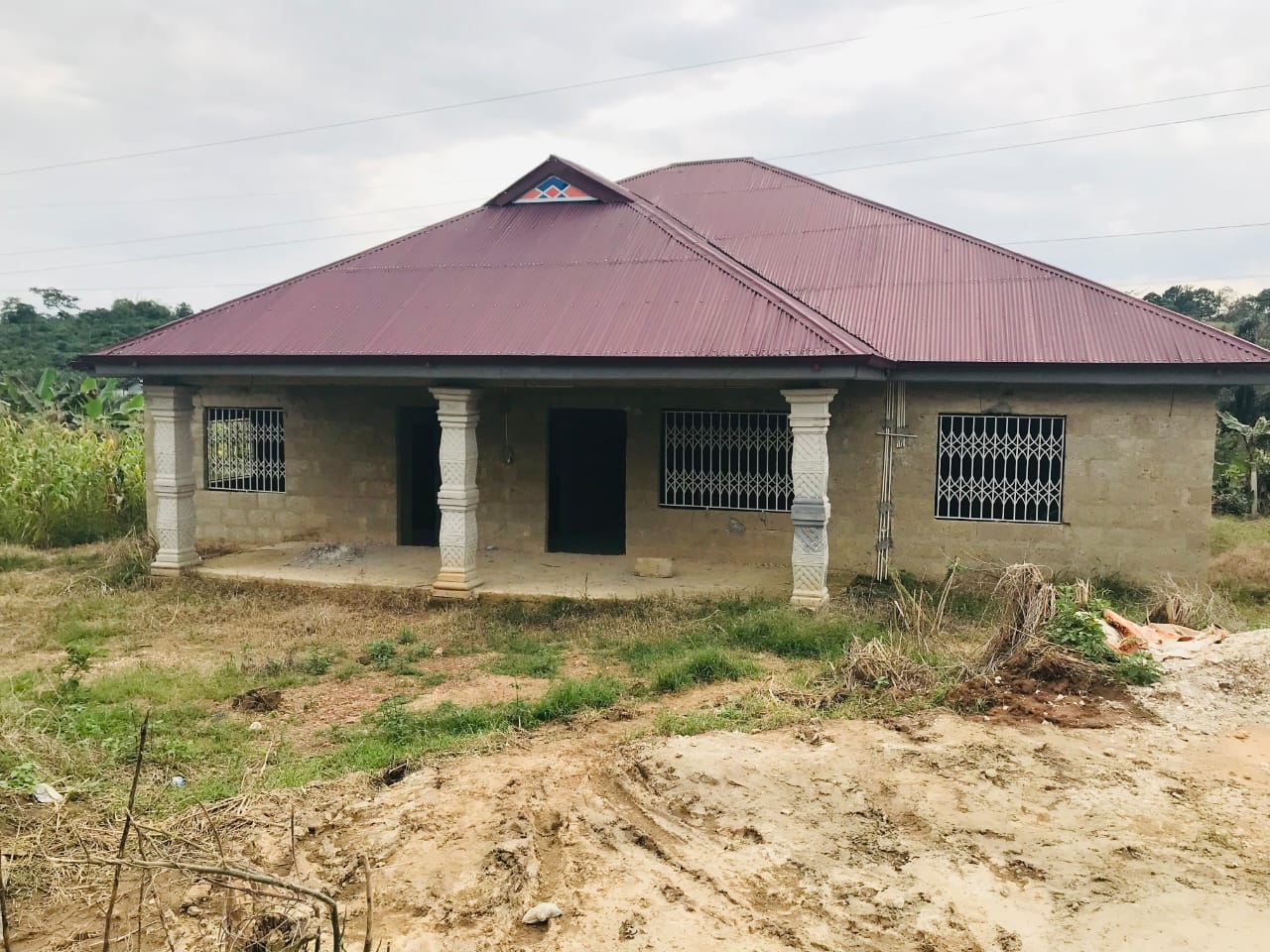 Four bedroom uncompleted house for sale at Anwiankwanta-, Kumasi-Obuasi Road