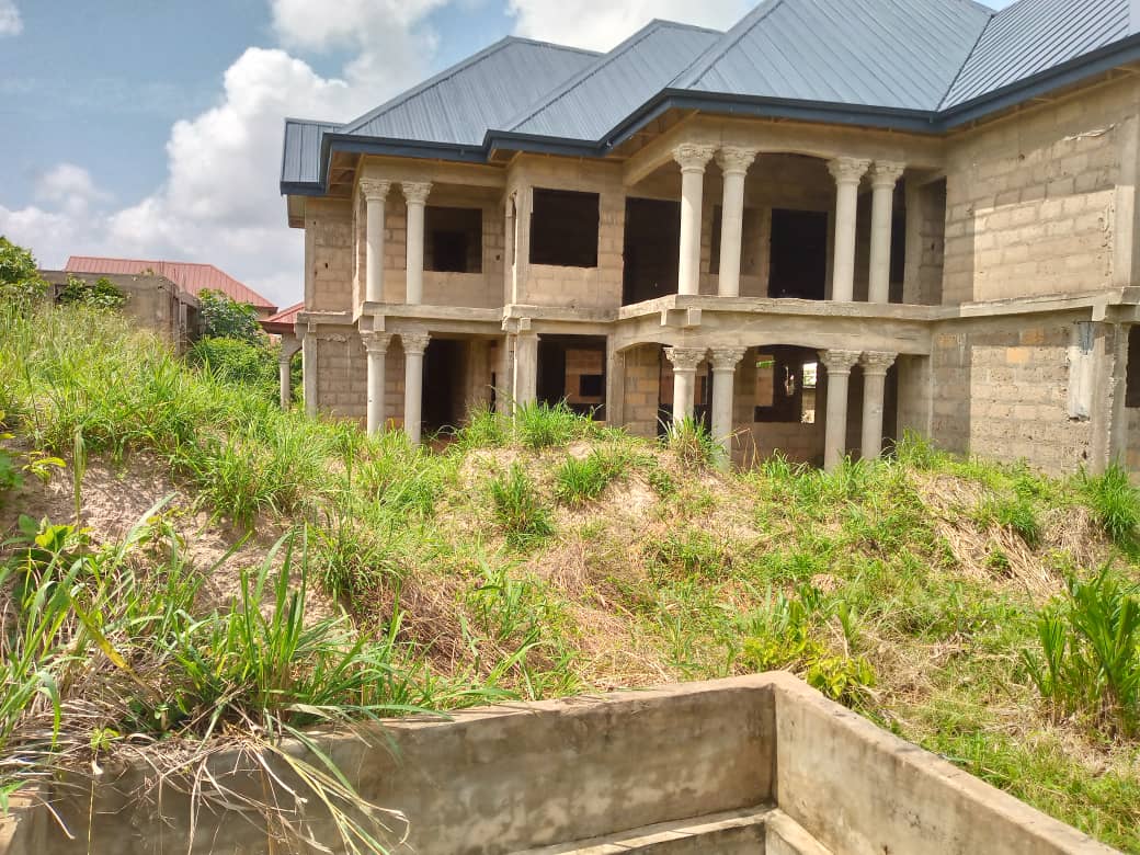 Nine bedroom uncompleted storey for sale at Abuakwa Agogo-Kumasi