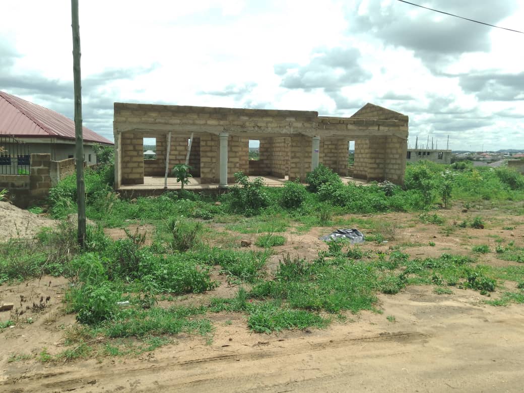 Land with House Foundation For Sale at Kasoa Millenium City