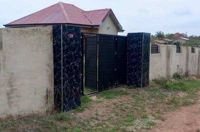 Land With Chamber and Hall Self Contain House for Sale at Kasoa