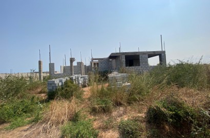 Land with Uncompleted 4 Bedroom Storey For Sale at Prampram