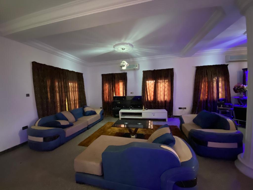 Semi-Furnished Five 5-Bedroom House for Rent at Spintex
