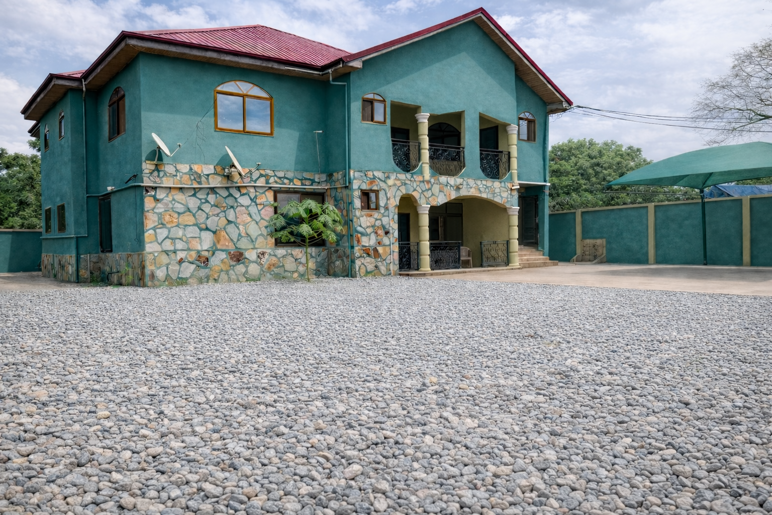Six (6) Bedroom House For Sale at Pokuase Amanfrom