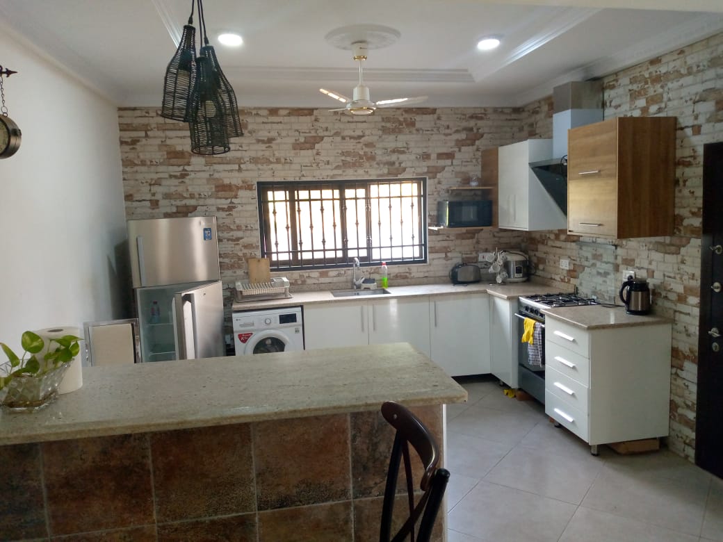 Three (3) Bedroom Furnished House With  One (1) Bedroom Boys Quarters for Rent at Oyarifa