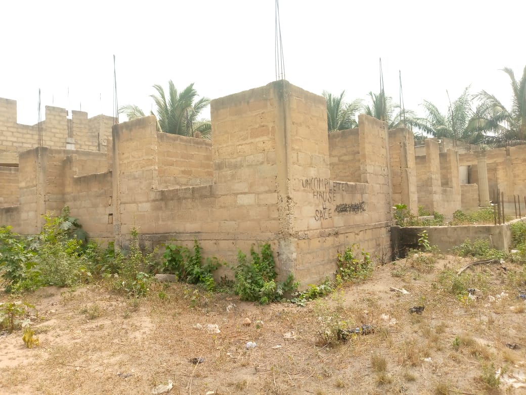 Three 3-Bedroom Uncompleted House for Sale at Kasoa 