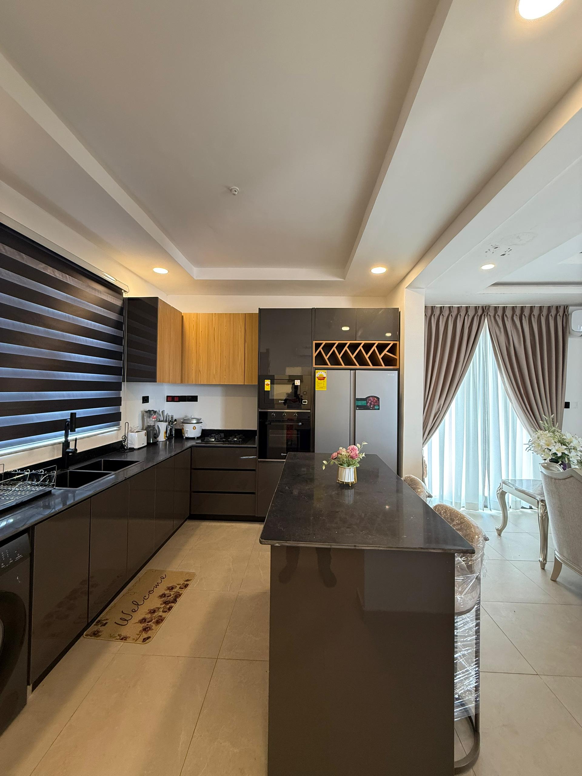 Three (3) Bedroom Fully Furnished Townhouse with Boys' Quarters For Rent at East Legon Adjiringanor 