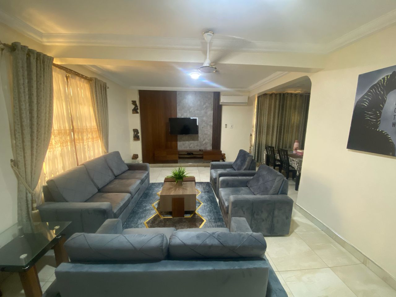 Three (3) Bedroom Furnished Semi-detached House For Rent at Ashongman Estate 