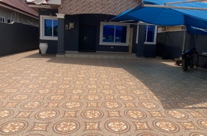 Three (3) Bedroom House with Boys Quarters For Rent at Spintex