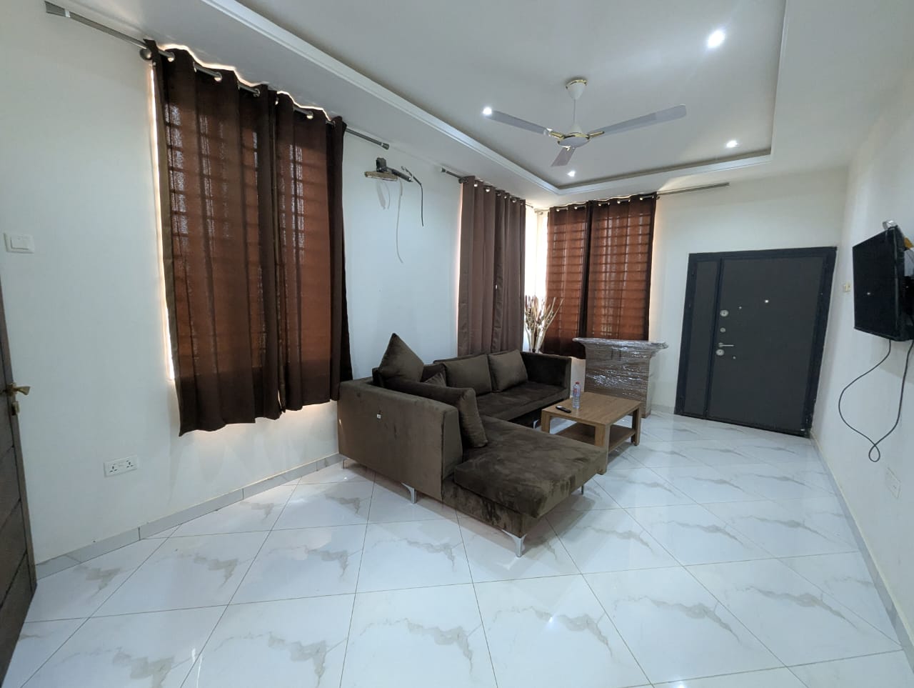 Two (2) Bedroom Semi-furnished House in a Gated Community For Rent at Achimota Mile 7