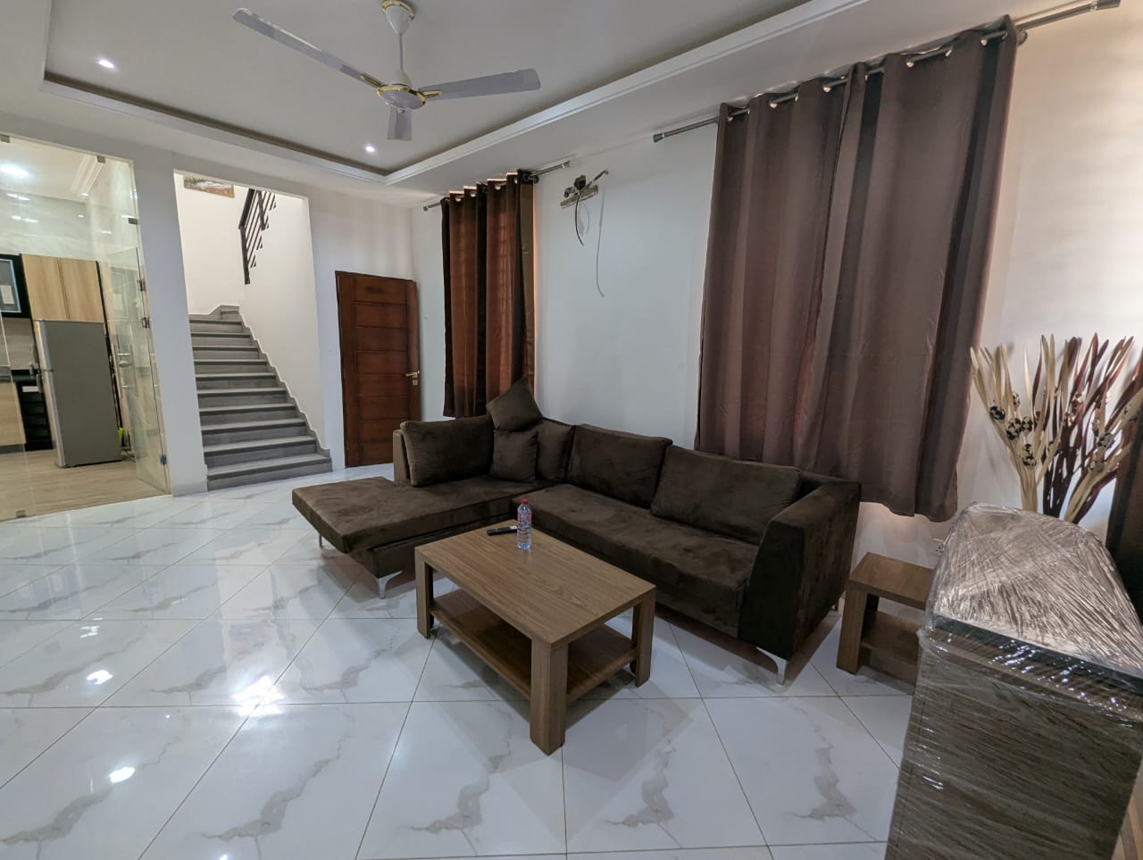 Two (2) Bedroom Semi-furnished House in a Gated Community For Rent at Achimota Mile 7