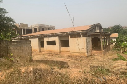 Uncompleted 7 Bedroom House for Sale at Santase Anyinam, Kumasi