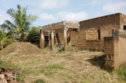 Uncompleted Four (4) Bedroom House For Sale at Ablekuma Manhean Afuaman