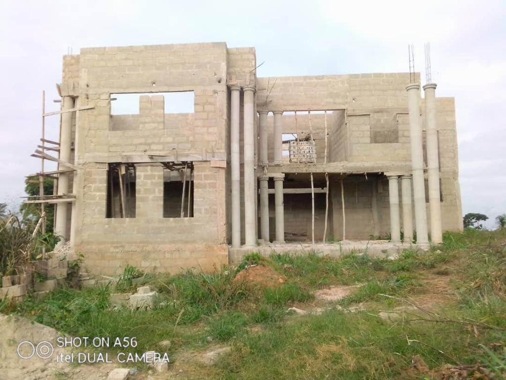 UNCOMPLETED 6 BEDROOM HOUSE FOR SALE AT ASUOFIA-NKETIA