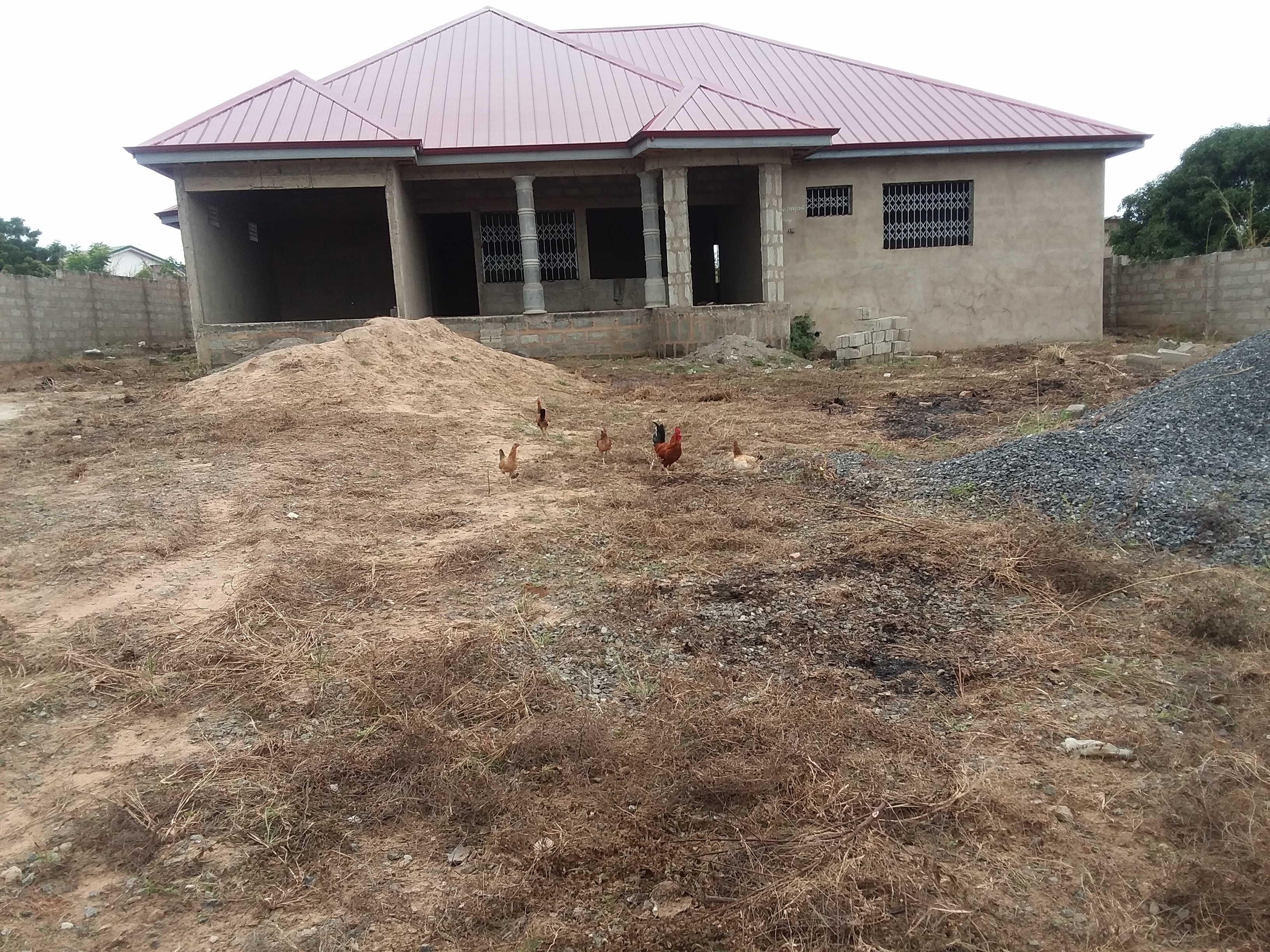 Uncompleted Four 4-Bedroom House for Sale at Prampram